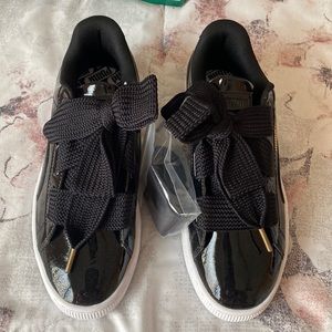 New women puma trainers with satin lace bow option
